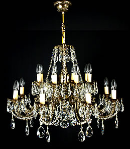 18 arms amazing luxury cast brass chandelier with cut lead crystal